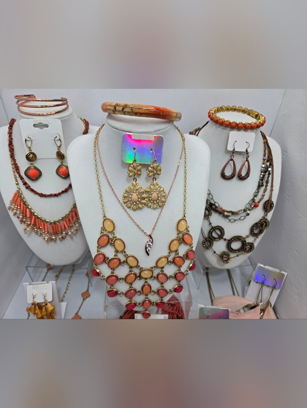 HUGE 42pc Vintage & Modern Jewelry Lot CHICO'S NAPIER COLDWATER CR Necklace Ear - Picture 2 of 14